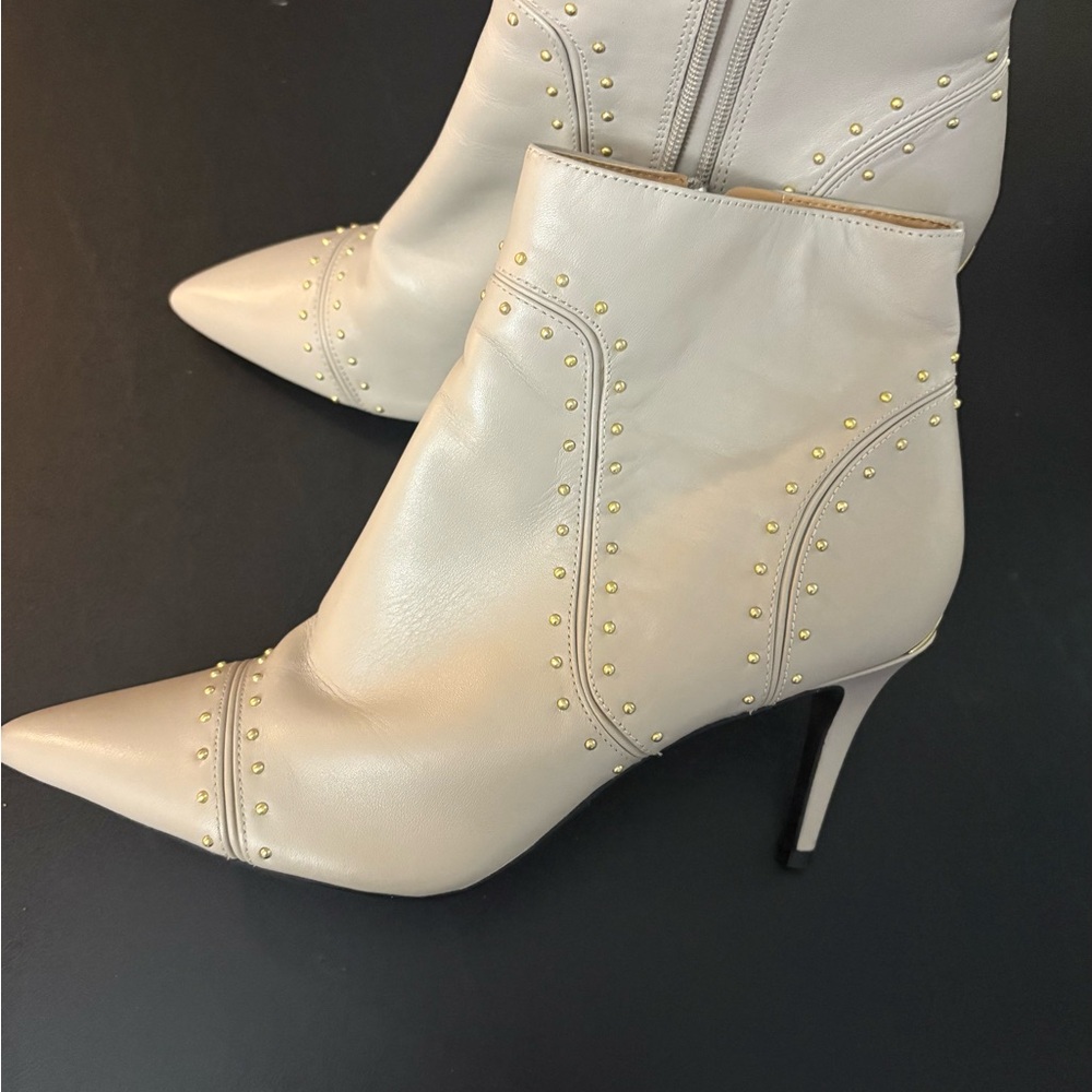 Calvin Klein Beige Studded Ankle Boots 9